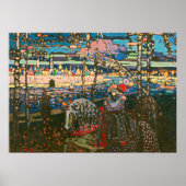 Abstraktes Kandinsky-Reitpaar farbenfroh Poster (Vorne)