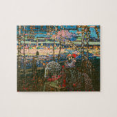 Abstraktes Kandinsky-Reitpaar farbenfroh Puzzle (Horizontal)