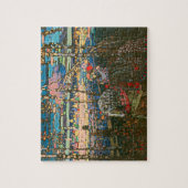 Abstraktes Kandinsky-Reitpaar farbenfroh Puzzle (Vertikal)