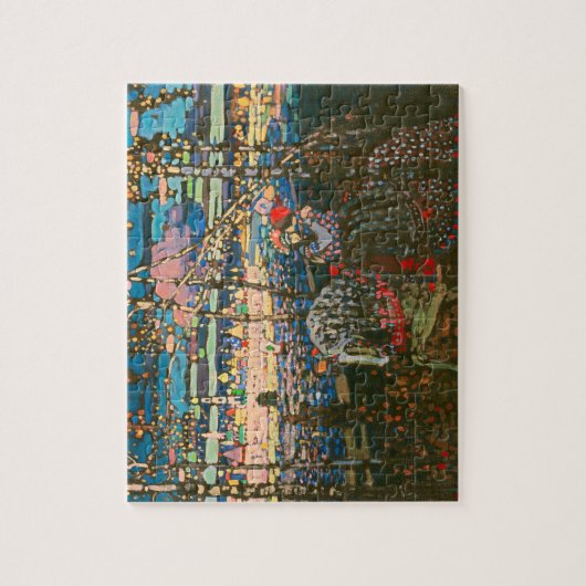 Abstraktes Kandinsky-Reitpaar farbenfroh Puzzle (Vertikal)