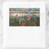 Abstraktes Kandinsky-Reitpaar farbenfroh Rechteckiger Aufkleber (Tasche)