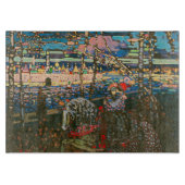 Abstraktes Kandinsky-Reitpaar farbenfroh Schneidebrett (Vorderseite)