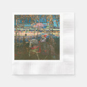 Abstraktes Kandinsky-Reitpaar farbenfroh Serviette (Vorderseite)