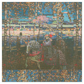 Abstraktes Kandinsky-Reitpaar farbenfroh Stoff (Nahaufnahme)