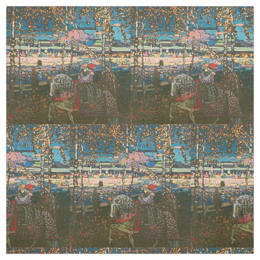 Abstraktes Kandinsky-Reitpaar farbenfroh Stoff (Muster)