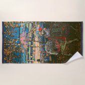 Abstraktes Kandinsky-Reitpaar farbenfroh Strandtuch (Vorderseite)