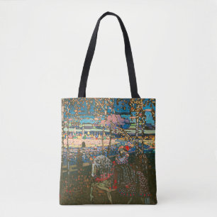 Abstraktes Kandinsky-Reitpaar farbenfroh Tasche