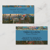 Abstraktes Kandinsky-Reitpaar farbenfroh Visitenkarte (Vorne/Hinten)