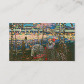 Abstraktes Kandinsky-Reitpaar farbenfroh Visitenkarte (Rückseite)