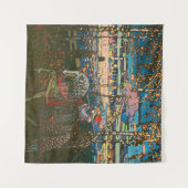 Abstraktes Kandinsky-Reitpaar farbenfroh Wandteppich (Vorderseite (Horizontal))