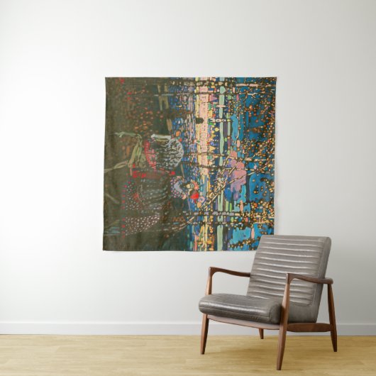 Abstraktes Kandinsky-Reitpaar farbenfroh Wandteppich (Beispiel (Horizontal))