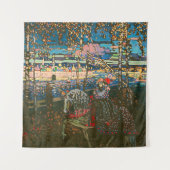 Abstraktes Kandinsky-Reitpaar farbenfroh Wandteppich (Vorderseite)