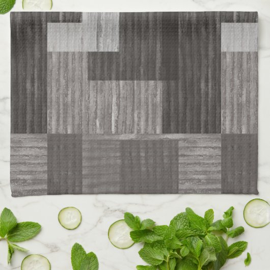 Abstraktes Kariertes Design 1 Geschirrtuch (Gefaltet)