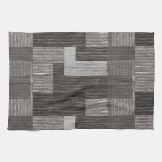 Abstraktes Kariertes Design 1 Geschirrtuch (Horizontal)