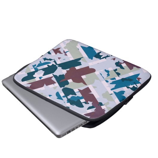 Abstraktes Kariertes Design 1 Laptopschutzhülle (Vorne Knopf)