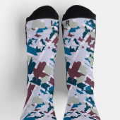 Abstraktes Kariertes Design 1 Socken (Oben)