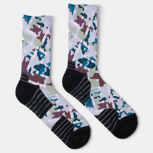 Abstraktes Kariertes Design 1 Socken (Rechts)