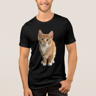 abstraktes Kätzchen T-Shirt Tri-Blend Shirt