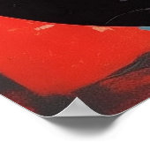 Abstraktes Katzenbild Poster (Ecke)