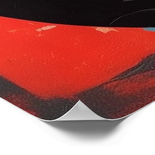 Abstraktes Katzenbild Poster (Ecke)