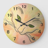 Abstraktes Katzengesicht Große Wanduhr (Vorderseite)