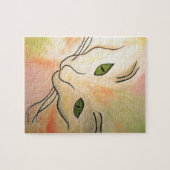 Abstraktes Katzengesicht Puzzle (Horizontal)