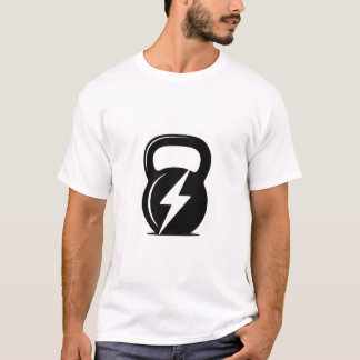 Abstraktes Kettlebell Fitness Logo T-Shirt