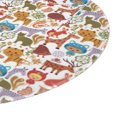 Abstraktes Kinder-und Tier-Muster Schneidebrett (Ecke)