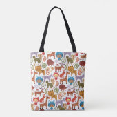 Abstraktes Kinder-und Tier-Muster Tasche (Rückseite)