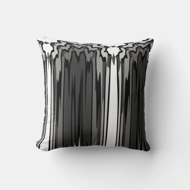Abstraktes Kissen für den  Einwurf in Schwarz und  (Vorderseite)