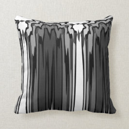 Abstraktes Kissen für den  Einwurf in Schwarz und 