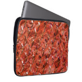 Abstraktes Klarrot mit Flecken und gekrönten Stile Laptopschutzhülle (Vorne Rechts)