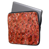 Abstraktes Klarrot mit Flecken und gekrönten Stile Laptopschutzhülle (Vorderseite Links)