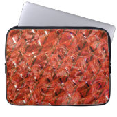 Abstraktes Klarrot mit Flecken und gekrönten Stile Laptopschutzhülle (Vorderseite)