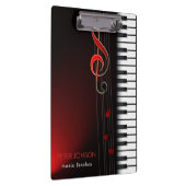Abstraktes Klavier und Roter Clef Klemmbrett (Rechts)