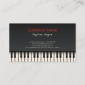 Abstraktes Klavier und Roter Klee Visitenkarte (Rückseite)