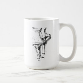 Abstraktes Klavierportrait Kaffeetasse