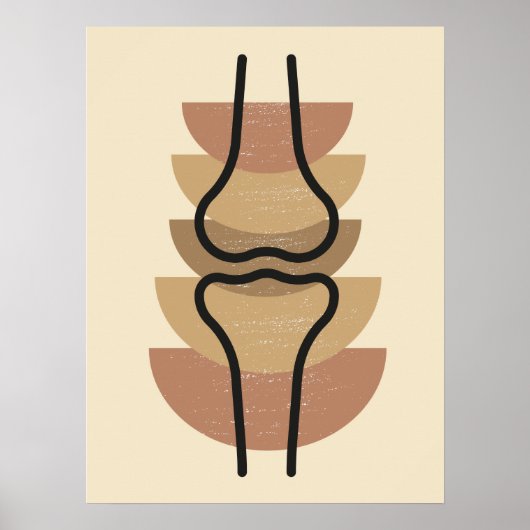 Abstraktes Knie-Gelenkmedizinisches Kunstposter Poster (Vorne)