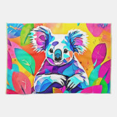 Abstraktes Koala-Design Geschirrtuch (Horizontal)