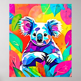 Abstraktes Koala-Design Poster