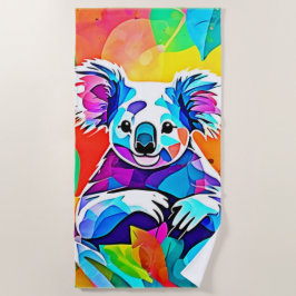 Abstraktes Koala-Design Strandtuch