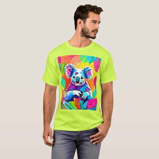 Abstraktes Koala-Design T-Shirt (Vorne ganz)