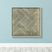 Abstraktes Konzept mit geometrischen Formen Leinwanddruck (Insitu (Holzboden))