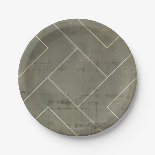 Abstraktes Konzept mit geometrischen Formen Pappteller (Vorderseite)