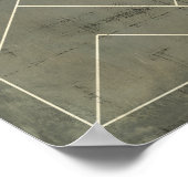 Abstraktes Konzept mit geometrischen Formen Poster (Ecke)