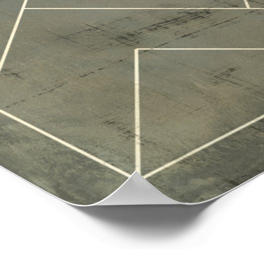 Abstraktes Konzept mit geometrischen Formen Poster (Ecke)