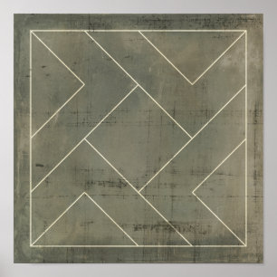 Abstraktes Konzept mit geometrischen Formen Poster