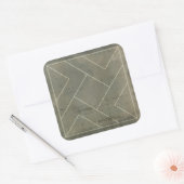 Abstraktes Konzept mit geometrischen Formen Quadratischer Aufkleber (Umschlag)