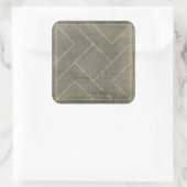 Abstraktes Konzept mit geometrischen Formen Quadratischer Aufkleber (Tasche)