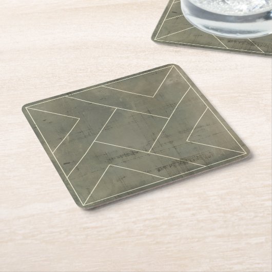 Abstraktes Konzept mit geometrischen Formen Rechteckiger Pappuntersetzer (angewinkelt)